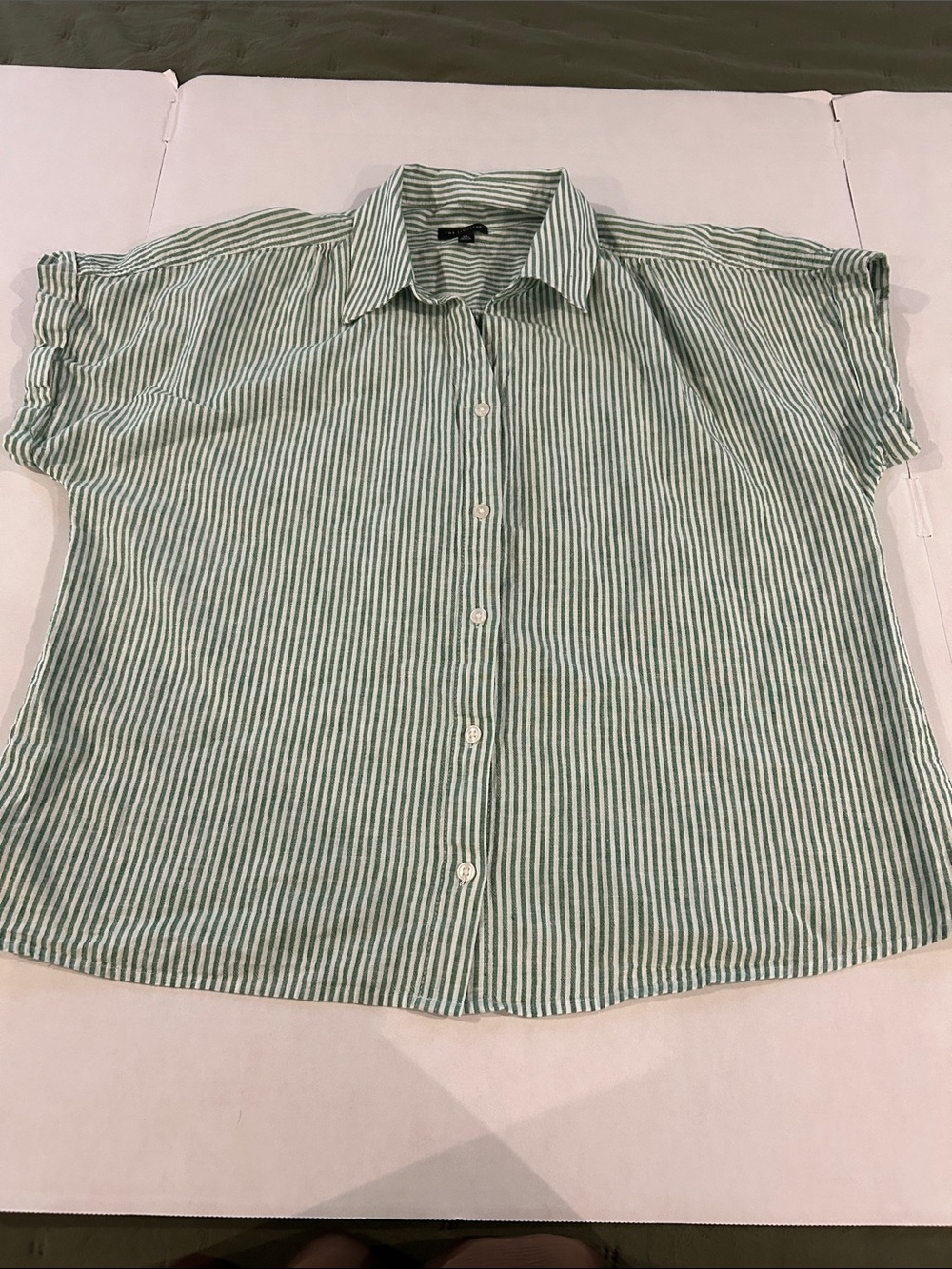 The Limited size xl stripe linen shirt